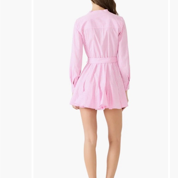 NWOT Steve Madden Lorelei Stripe Tie Waist Long Sleeve Minidress - Picture 2 of 6